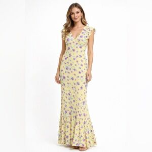 Beach Riot Elodie Floral multicolor Maxi Dress size Small NWT